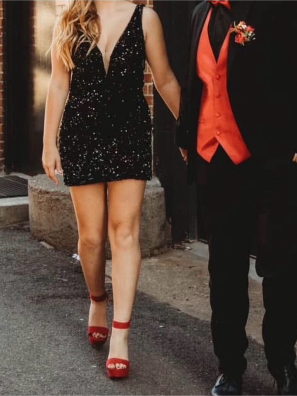 Sherry Hill Black Homecoming Dress